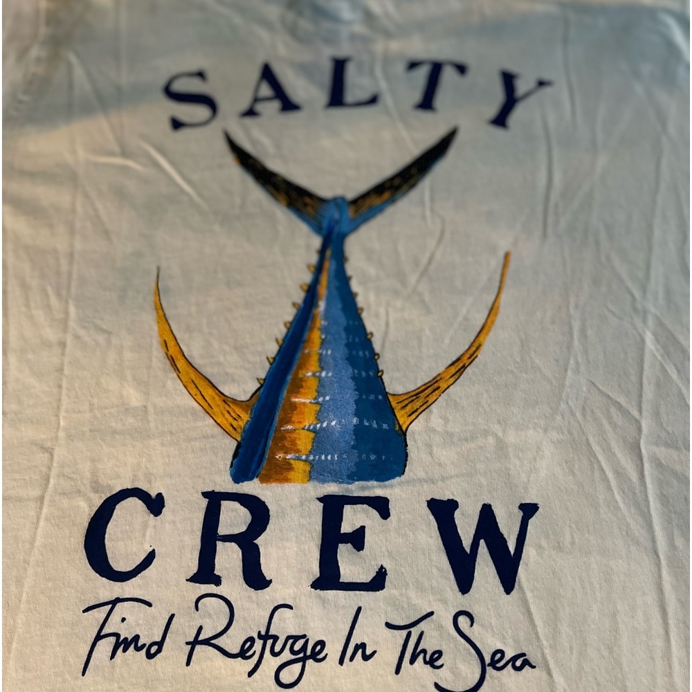 SaltyCrew-Tshirt-NEW w/tag-smoke/pet free home-WS-wash in salty water!